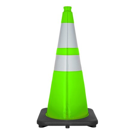 XPOSE SAFETY Traffic Cone, PVC, 36" H, Lime LTC36-64-1-X